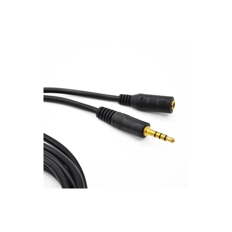 REY 3.5mm Male to Female 4 Pin Audio and Microphone