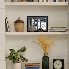 GMFrames School Days Photo Frames Prek-12 School Years Picture Frame 12 * 16 for Pre-School & Kindergarten to 12th Grade Holds (1) 5x7 & (13) 2x3 Wallet Size Photos Black-Grey Mat,2 Packs