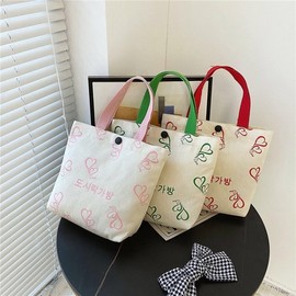 International 2023 New Plain Canvas Tote Bag - Portable Small Work Bag, Trendy Versatile Bag 19 One Size / Pink (Bronze Buckle) 10ea