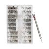 LZJPECES 500-Piece Silver Micro Screw Repair Kit 18-Size Stainless Steel