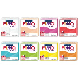 FIMO Soft & Effect Polymer Oven Modelling Clay - 57g - Set of 8 - The Sun & Fun Collection
