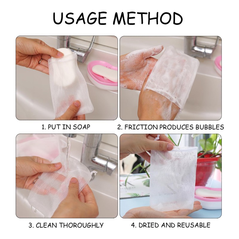 4 Pieces Soap Dish And 2 Pieces Bubble Bag, Waterproof