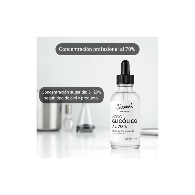 Ácido Glicólico 70 Cosmetico , Exfoliacion Quimica. 100ml Mixta Noche