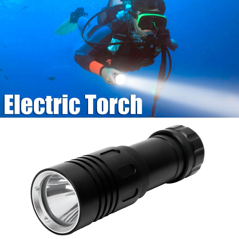 L2 Diving Flashlight Portable Waterproof Submarine Aluminum Alloy Electric Torch