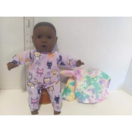 Handmade 12" doll clothes handMade to fit Mine Baby Doll to Love-Pajamas-f