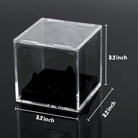 Bylion Baseball Display Case-UV Protected Acrylic Clear Cube Storage Baseball Display Holder Square Clear Box Memorabilia Display Baseball Autograph Display Case (1 Pack)