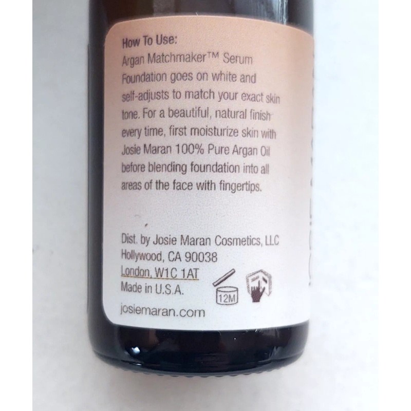 JOSIE MARAN Argan Matchmaker Serum Adjusting Foundation MEDIUM / DARK