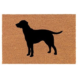 Coir Doormat Front Door Mat New Home Closing Housewarming Gift Lab Labrador Retriever (24" x 16" Small)