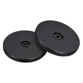 MECCANIXITY 4inch Rotating Swivel Stand with Steel Ball Bearings Lazy Susan Base Turntable for Kitchen Corner Cabinets, Black Pack of 2