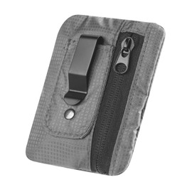 KOSMCCO RFID Blocking Clip Stash Pocket, Compact Hidden Travel Belt Wallet for Cards & Cash - Slim Pickpocket-Proof Design for Everyday Carry, Grey