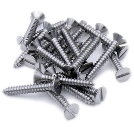 No.2 x 0.875 (2.2mm x 22mm) Slot Countersunk Self-Tapping Screw - Stainless Steel (A2) (Pack of 20)