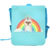 Children's Backpack with Name Aaliyah and Llama Unicorn Motif for