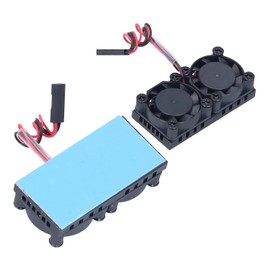 Cooling Fans for Raspberry Pi 3B 3B+ 4 4B, Dual Cooling Fans Heatsink Cooler Radiator, Low Noise