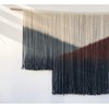 Macrame Wall Hanging Large Black Tie-Dye Geometric Décor Bohemian Yarn