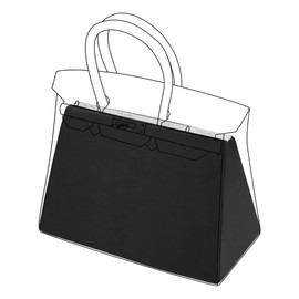 DGAZ Silk Bag Pillow Insert Shaper Fits Birkin 20/25/30/35/40, Silky Smooth Bag Insert, Luxury Handbag & Bag Shaper (BK35, Black)