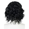 ESUNO Short Black Wavy Wig Men Black Curly Wig Middle
