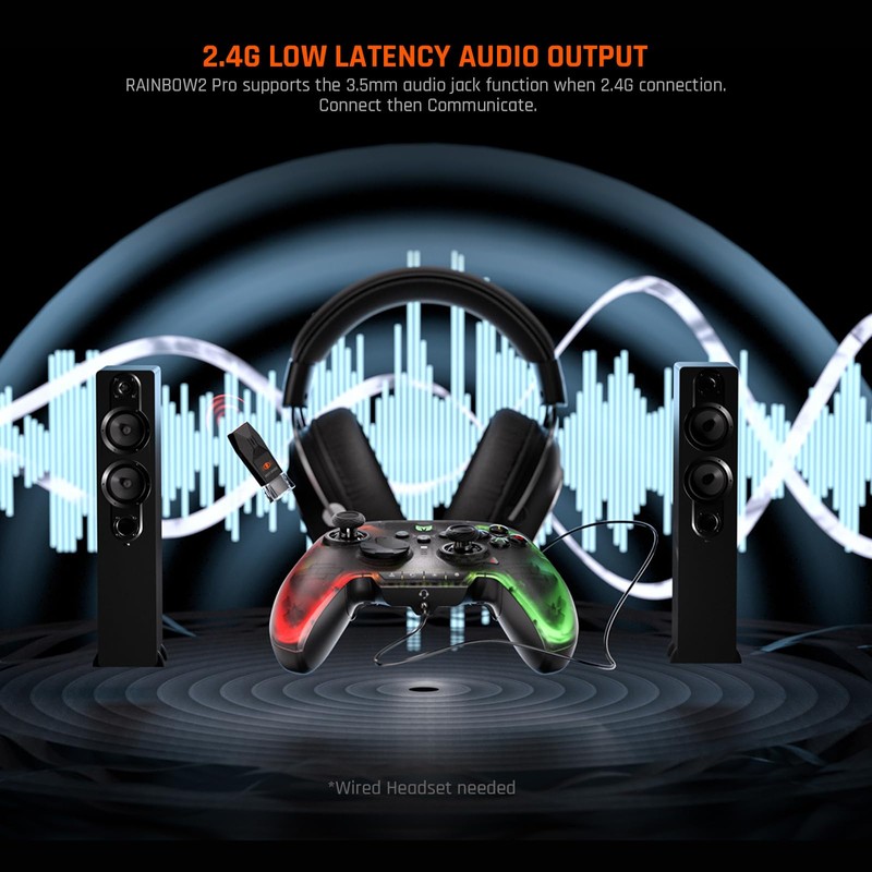 Wireless Controller, BIGBIG WON Rainbow 2 Pro PC Controller 6-Axis