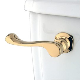 Kingston Brass KTFL2 French Front Mount Toilet Tank Lever, Left/Right Installation in Polished Brass