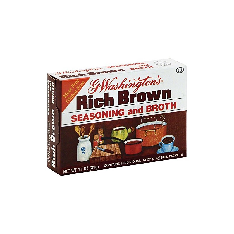 G Washington's Seasoning and Broth, Rich Brown, 1.1 Ounce
