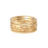 Elli Women's Stacking Rings Set of 5 Basic Minimal Filigree