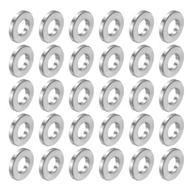 uxcell 50pcs Stainless Steel Spacer 3/8" Bore x 3/4" OD x 1/8" Length Screw Bushing Plain Finish Round Metal Spacer for M10 Screws Bolts and Rods