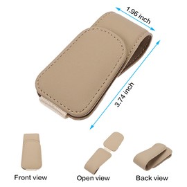 SAMGCHI Paquete de 2 Soportes para anteojos de Sol para Visera de Coche, Clip magnético para Colgar anteojos para Visera de Coche, Accesorios de Visera Interior de Coche (Beige)