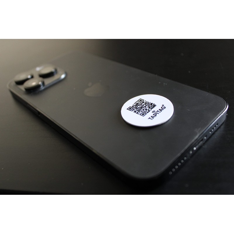 TAPiTAG NFC QR Slim Business Card Phone Tag (White)