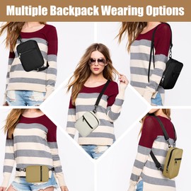 Crossbody Bag Sling Purse for Women Multi Position Sling Bag Mini Backpack with Adjustable Strap Fanny Packs Belt Bag for Women
