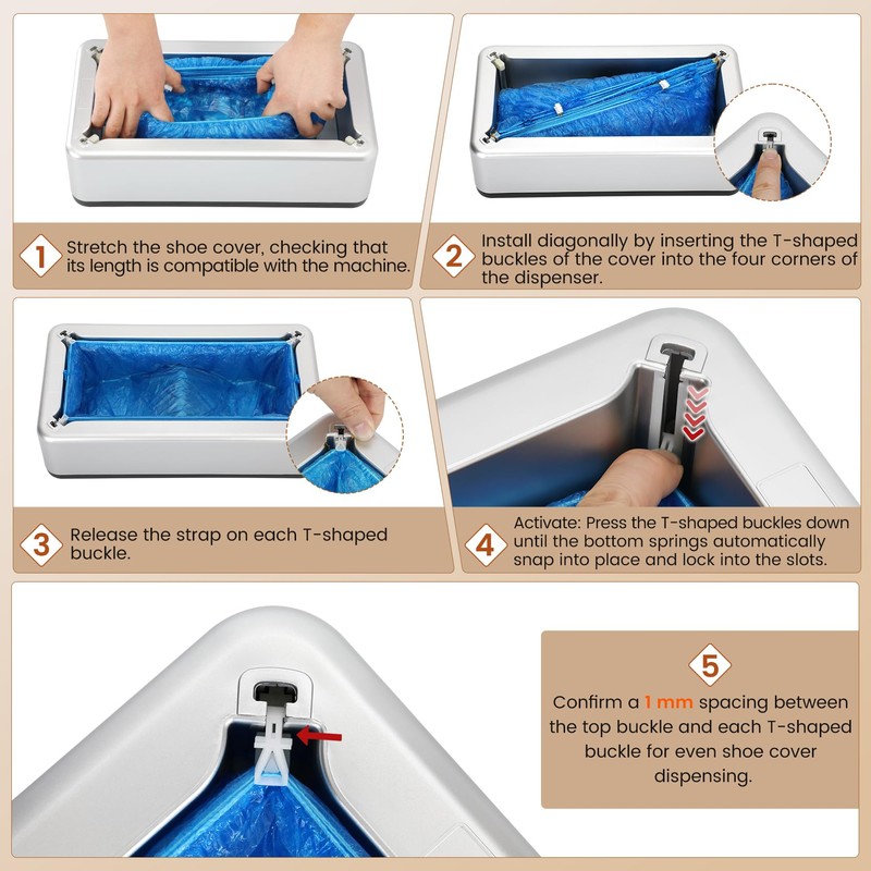 Shoe Cover Dispenser Containing 400pcs Shoe Covers Disposable Non Slip
