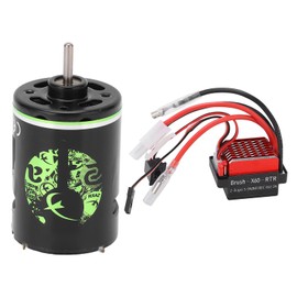 VGEBY Brushed Motor, 540 High Torsion Low Noise Dual Mode Low Voltage Brushed Motor 360A ESC for 1/10 RV, SUV, Short Truck, Truck, Climbing Vehicle (45T)