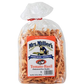 Mrs. Miller's Homemade Noodles, Tomato-Basil, Cholesterol Free, 14 OZ (Pack of 5)