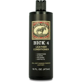 Bickmore Bick 4 Leather Conditioner and Leather Cleaner 16 oz - Will Not Darken Leather - Safe For All Leather Apparel, Furniture, Jackets, Shoes, Auto Interiors, Bags & All Other Leather Accessories