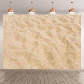 Luminora 7x5ft Summer Sand Beach Photography Backdrop Tropical Hawaii Starfish Shell Background Holiday Birthday Baby Shower Party Decorations Photo Banner Prop