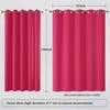 DUALIFE Raspberry Sorbet Blackout Curtain Panels for Living Room 108