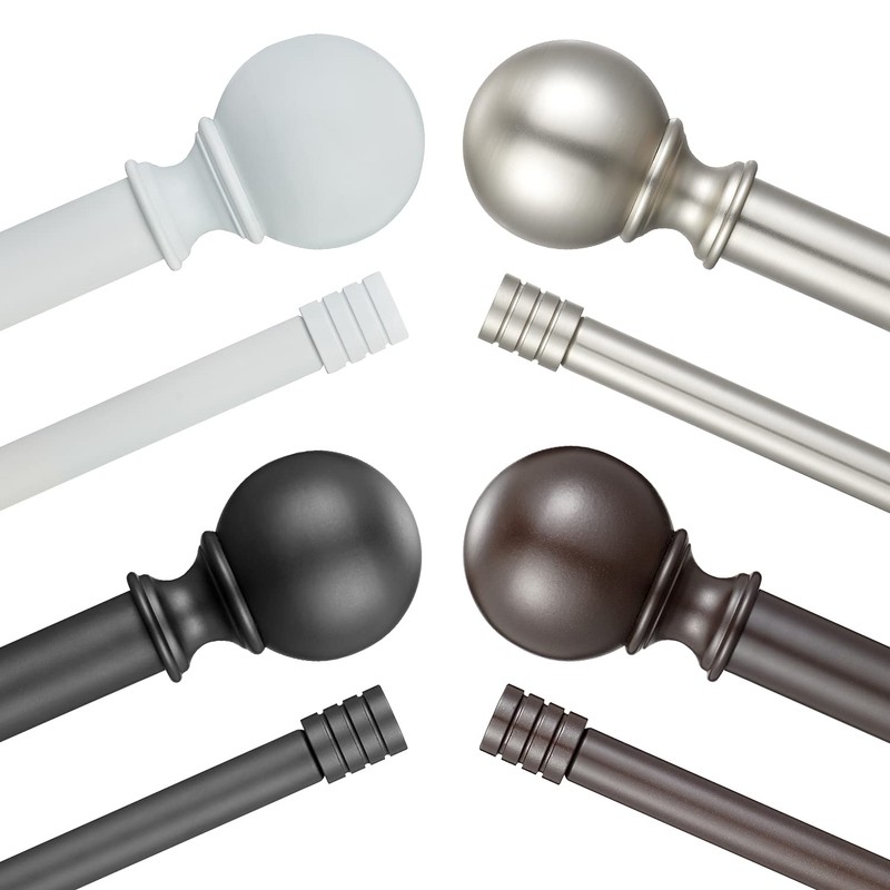 Kemmie 1" Classic Window Curtain Rod with Round & Barrel