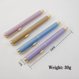 MCKhome Metal Ballpoint Pen Rollerball Pen Office Signature Pen 0.5MM Nib Two Replaceable Black Refills Office Gift Rollerball Pen for Men Women Executive Business Office School Use-Gift Box (Gold)