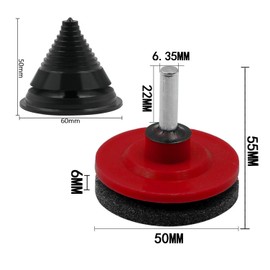 XNJIHWA 4Pcs Lawn Mower Blade Sharpener with 1Pcs Blade Balancer Rotary Mower Sharpener Universal Lawnmower Sharpener Kit for Power Drill Hand Drill,Red