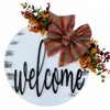 FALL WELCOME Wreath for Front Door Round Hanger Hello with