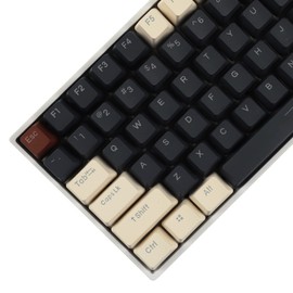YMDK Double Shot 108 Dyed PBT Shine Through OEM Profile Keycap Rainbow Carbon Sunset Backlit Keycaps for MX Switches Mechanical Keyboard（Only Keycap）（Wild 122