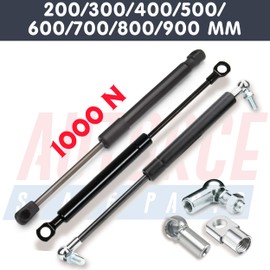 AUTORCE 1000 (N) Heavy Duty Universal Gas Struts Springs Multi-Purpose BALL JOINT, EYELET, BALL Heads 200-300-400-500-600-700-800-900 MM 1000 Newton Lift Support System (600 MM, BALL JOINT)