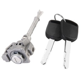 Yollky Front Door Lock Cylinder Set with Keys for Honda CRV 2012-2016 | 2 Keys, Silver Tone | Left Driver Side Door Lock Cylinder Replaces 72185-T0A-A01