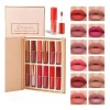 12 Cores De Batom Matte Kit De Gloss Labial Impermeável