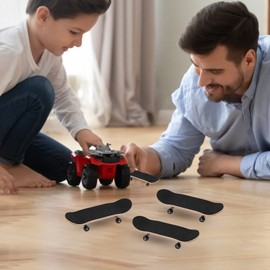 Horoper Wooden Finger Skateboards, 1Pc Maple Wooden Alloy Fingerboard Finger Skateboards with Box Fingerboard Skateboard Reduce Pressure Kids Gifts(Dark Blue)