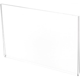 Plymor Clear Acrylic Folder-Style Sign Display Holder/Protector, 7.5" W x 5" H (3 Pack)