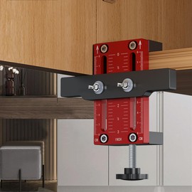 Cabinet Door Installation Positioner, Mounting Jig for Installing Cabinet Doors, Adjustable Aluminium Alloy Cabinet Door Positioning Tool, for Most Cabinet Doors