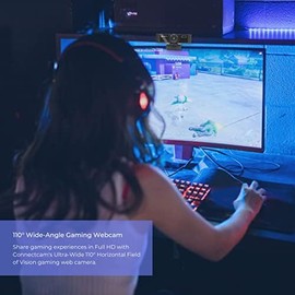 Cámara web 1080p 50fps con micrófono, cámara web con tapa de privacidad, cámara USB WDR para transmisión, funciona con zoom, corrección de poca luz
