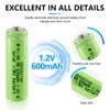 8-Pack AA Ni-MH Solar Light Rechargeable Batteries - 600mAh 1.2V