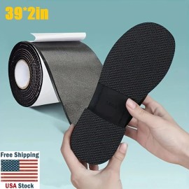 Unbranded Self-Adhesive EVA Shoe Sole Repair Patch Black Rubber Anti-Slip Protector Pads