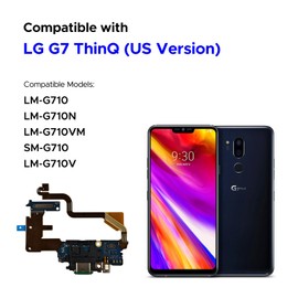 Charging Port Replacement Kit Compatible with LG G7 ThinQ, LM-G710 Dock Board USB-C Connector, with Instruction Manual, Toolkit