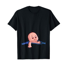 Baby Peeking Out Shirt | Cute Infant On The Way Tee Gift T-Shirt